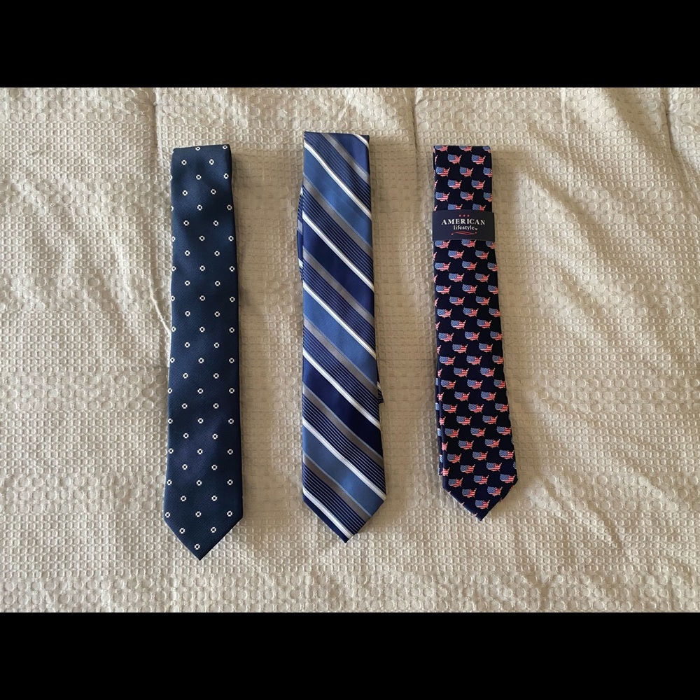 Blue tie set - set of 3